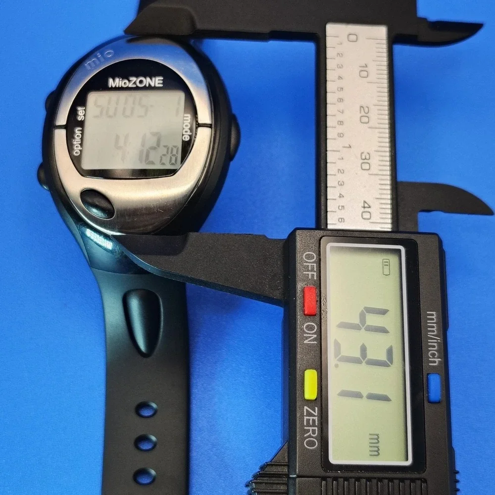 Vintage 2003‎ Mio MioZone Heart Monitor Pulse 43mm Mens Digital Watch Restored